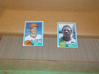 1981 Topps Baseball Complete Set 726 Cards W/ Raines Rc,  Nolan,  822