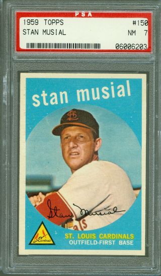1959 Topps Baseball 150 Stan Musial Psa 7 Hof