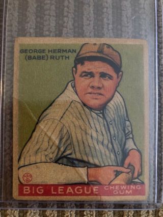 1933 Goudey Indian Gum Babe Ruth 181