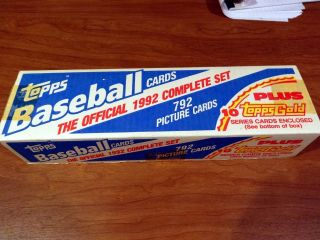 Topps 1992 Complete Set Major League Baseball Cards Factory