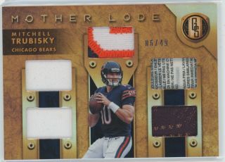 Mitchell Trubisky 2019 Gold Standard Mother Lode 5 Piece Relic 6/49 Bears Dms