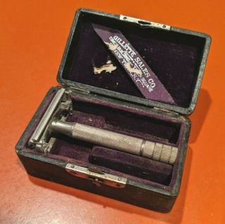 Vintage Antique Gillette Safety Razor With Case