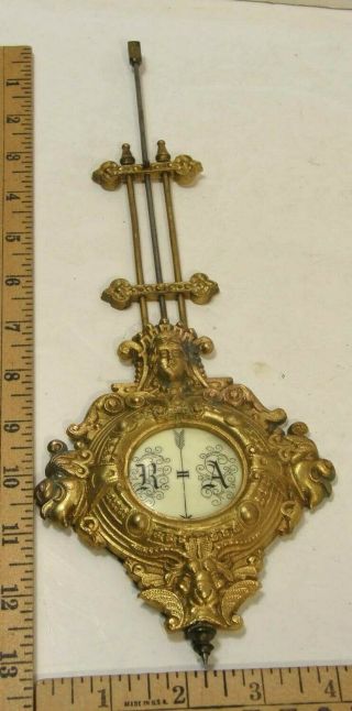 Antique Victorian Gilt Pendulum For Spring Driven Vienna Regulator Clock