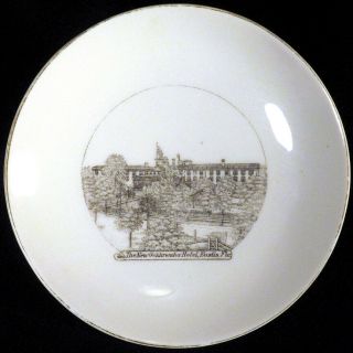 1904 Antique Ocklawaha Hotel Eustis Florida Souvenir Dish Plate