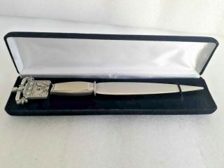 Us American Military Army Souvenir Letter Opener Metal Army War College Rare