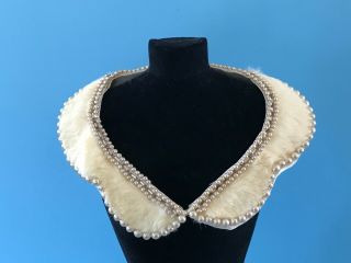 Vintage Fur Stole W/ Pearls Madame Alexander Cissy Doll Miss Revlon Toni