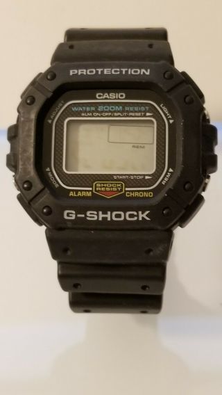 Vtg Rare Casio G - Shock Dw - 5300 Digital Watch Japan Wristwatch Alarm Chrono 200m