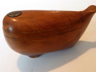 Antique/ Georgian Wooden " Shoe " Puzzle/trick Snuff Box