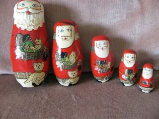 Santa Nesting Dolls Set Of 5