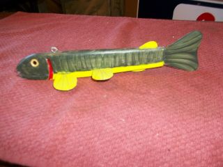 Hand Carved Ice Fishing Decoy " Not Signed "