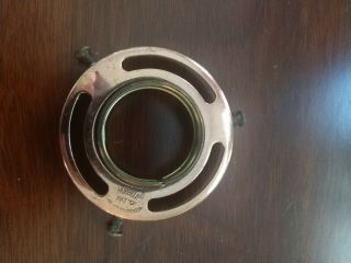 Antique Brass Hubbell 2 1/4 " Fitter Lamp Shade Socket Holder W/ Adaptor Parts