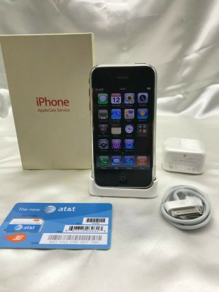 Collectors Item Apple Iphone 1st Generation 2g - 4gb - Black A1203 (gsm) Rare