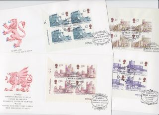 Gb Stamps Rare First Day Cover 1997 High Value Castles Cylinder Blocks Specials