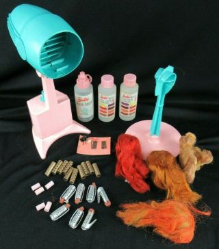 Vintage Barbie Color N Curl Magic Hair Play Set
