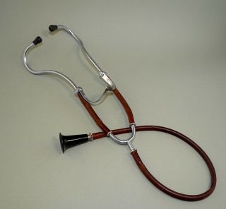 Very Old Brass And Bakelite Stethoscope