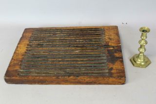 A Very Rare 19th C Carved Drying Board In Pine For Drying Plates & Bowls
