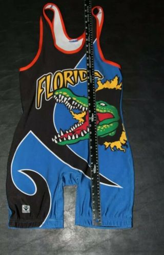Florida State Gator Team Blue Wrestling Singlet Mens Medium Team Rare Tournament