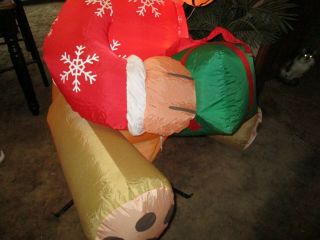 6 FT LIGHTED AIRBLOWN CHRISTMAS TEDDY BEAR RARE INFLATABLE BOX GEMMY 2