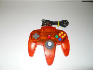 Official OEM Nintendo 64 N64 Fire Orange Video Game Controller Funtastic Rare 2
