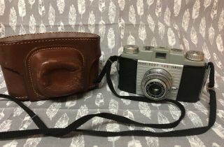 Antique Vintage Kodak Pony 135 Film Camera W/ Kodak Field Leather Case