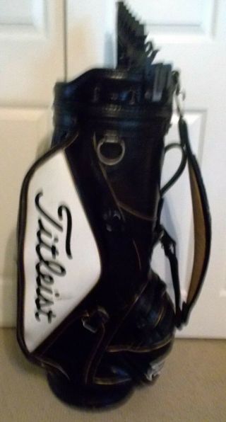 Rare Titleist Staff Golf Bag Gold White Black Very Few Of This Pro Model Made