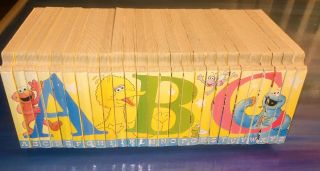 Sesame Street Abc Interlocking Board Puzzle Books 26 A - Z Set Rare Vintage 2001