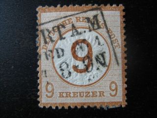 Deutsches Reich Mi.  30 Rare Brustschild Shield Stamp Cv $720.  00