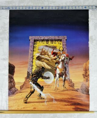 Rare Vintage 1989 Larry Elmore Fantasy Poster Challenge For The Gateway