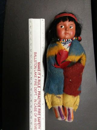 Vintage SKOOKUM Bully Good INDIAN Doll 6 