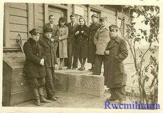 Rare: German Soldier View Polish Railway Workers Gathered; Russia 1941