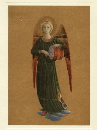 Musician Angel W Drum Beato Angelico Italian Renaissance Art Museum Card