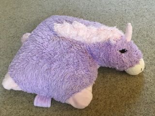 Rare 18 " Pillow Pet Unicorn Purple And Pink Plush Very Soft