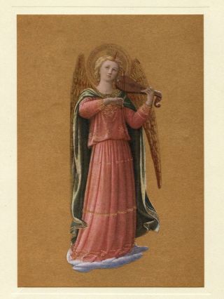 Musician Angel W Violin Beato Angelico Italian Renaissance Art Museum Card