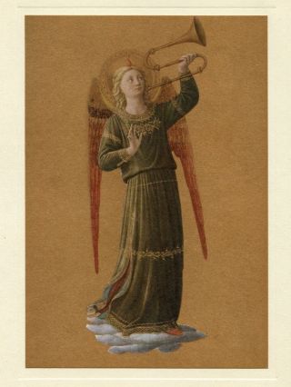 Musician Angel W Trumpet Beato Angelico Italian Renaissance Art Museum Card