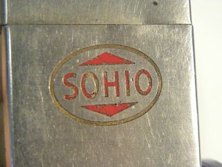 Vintage 1961 Rare Sohio Zippo Lighter Oil Gas Graphics - 58 Yr.  Old