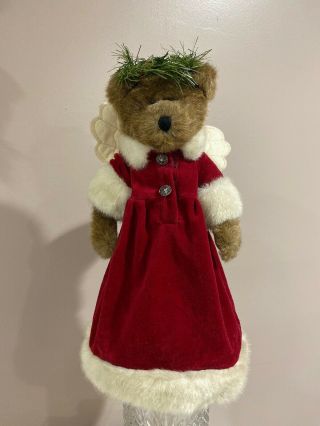 Boyd’s Bears Christmas Tree Topper " Holly Beary " 12” Plush Bear Vintage Rare