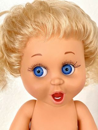 Vintage 1990 Galoob Baby Face Doll So Surprised Suzie 2 Blonde Blue Eyes
