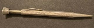 Rare Antique Sterling Silver Stamped 835 Mechanical Pencil Ornate Lqqk