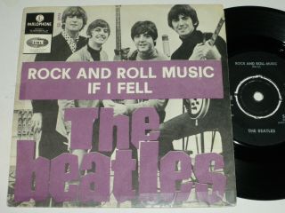 Very Rare The Beatles Single 45 Rock And Roll Music Parlophone Sweden Exc/exc