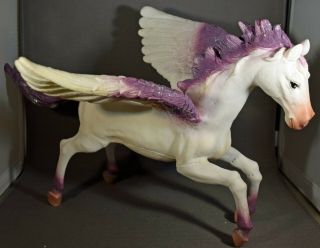 Toy Major Trading Co Pegasus Horse Wings Purple White Glitter RARE 2006 2