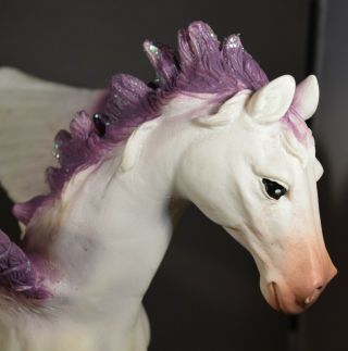 Toy Major Trading Co Pegasus Horse Wings Purple White Glitter RARE 2006 3