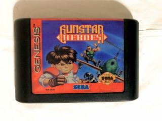 Gunstar Heroes (sega Genesis) Rare Game Cartridge Only Authentic