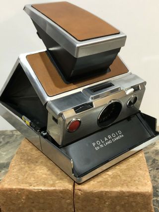 Rare Vintage 1973 Polaroid SX - 70 Camera In Styrofoam,  Instruction, 3