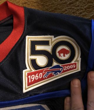 RARE 2009 Game ?Buffalo Bills Jersey Team Issued Alvin Bowen 50 Year Patch 2