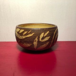 Rare Signed Karl Sporck 1 1989 Brown Glazed Pottery Bowl