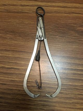 Rare Vintage Harness Kayen Vee Spring Loaded Bait Holder Hook Lure Large 4”