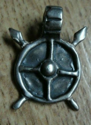 Rare Ancient Viking Norse Silver Amulet Pendant Circa 800 - 1000 Ad