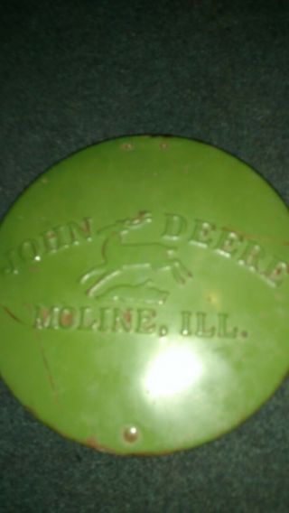 Collectible John Deere Antique 4 Legged Leaping Deere Moline Ill Planter Lid