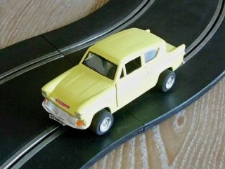 Scalextric Conversion Rare Yellow Ford Anglia 105e Car - Fun And Fast