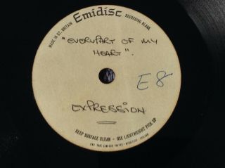 The Expression Rare Uk 1968 Unreleased Demo Only Acetate / Northern Soul / Mod